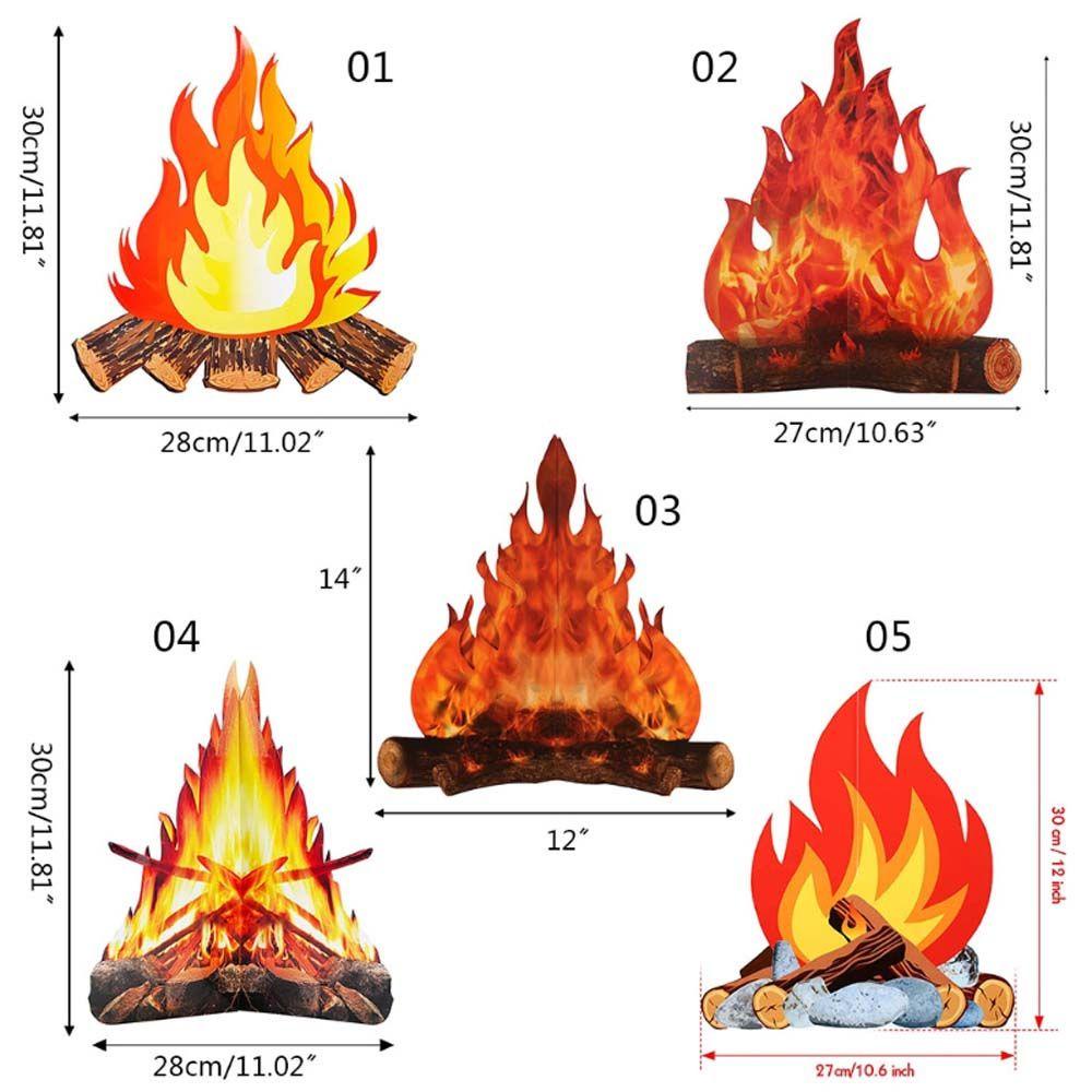 Agustina Halloween Dekorasi Festival Palsu Dekorasi Pesta Camping Fire Torch Api Kardus Api