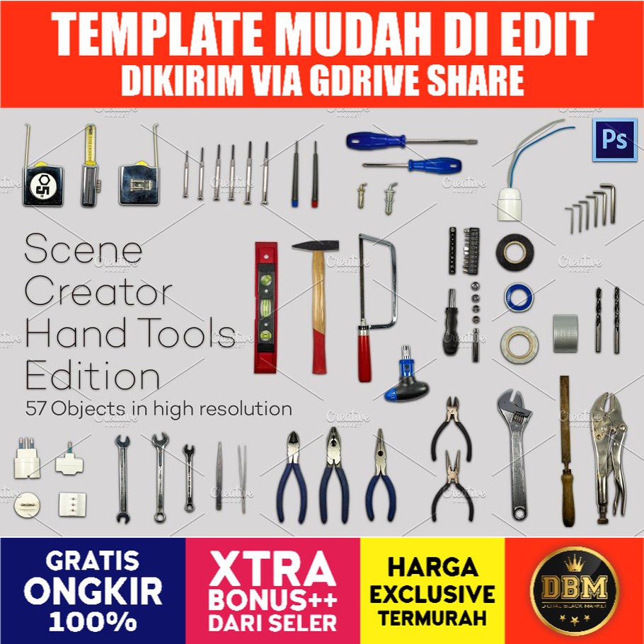Scene Creator - Hand Tools Edition - Photoshop