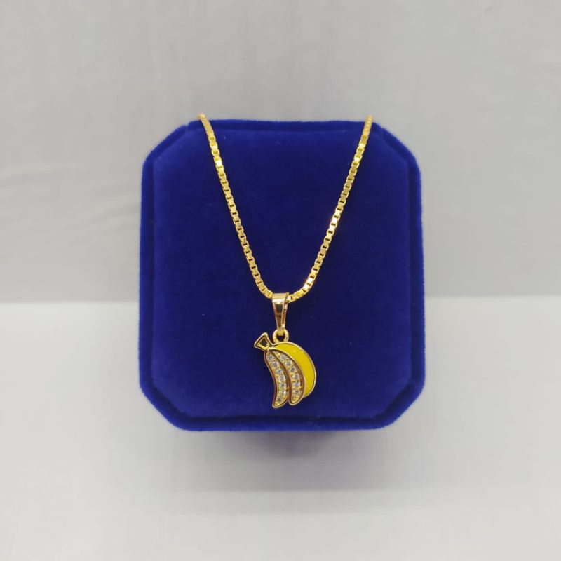 Kalung Anak Perempuan Titanium Lapis Emas Asli Xuping Anti Karat Fashion Anak Import Korea Bisa Cod