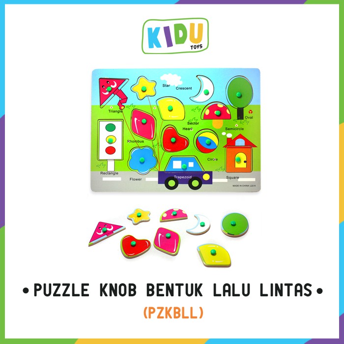 Mainan Anak Puzzle Knob Bentuk Kidu Toys