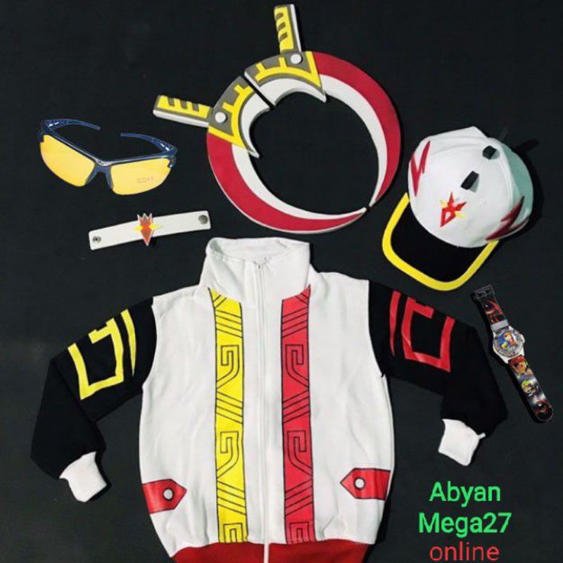 set kostum lengkap boboiboy supra 2 pedang