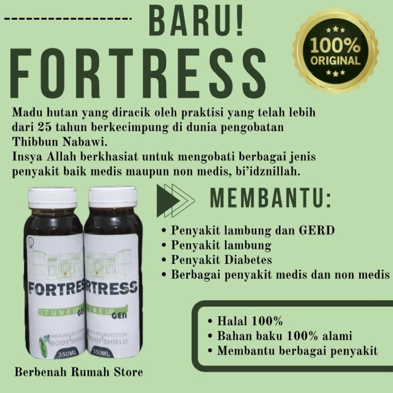 

Minuman Herbal Alami Asli Immune Booster Original Madu Hutan Fortress Fort Ress 350ml Berkhasiat Termurah