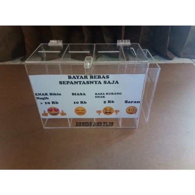 

Best Seller] Kotak Saran Akrilik 2-3Sekat 2Mm