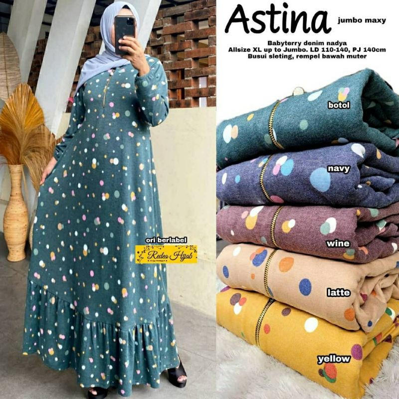 Astina Jumbo Maxy, fashion, maxi dress, dress jumbo, gamis, gamis jumbo, gamis muslim, baju jumbo,