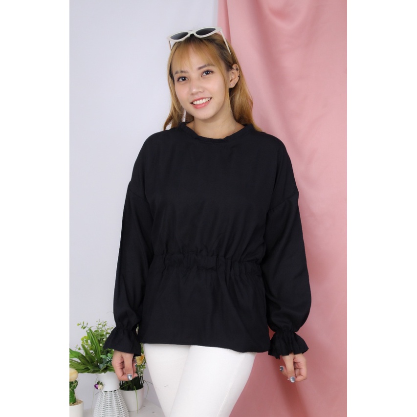 RX Fashion - Simple Top / Blouse Arlin -R3-HITAM