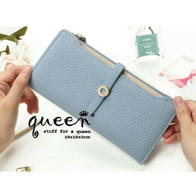 Dompet tali lipat selempang slempang clip sleting klip magnet muat banyak imut lucu korea merah biru nude pink hitam promo diskon cewek wanita