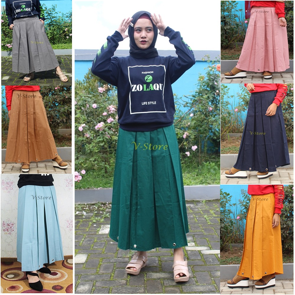 Rok Ring Panjang Wanita Rok Bahan Katun Sigaret Rok Kerja / Casual Trendy Rok Aksen Ring Bawah Modis