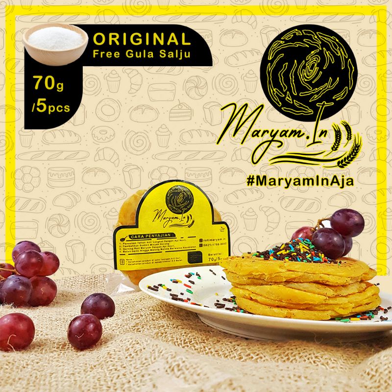 

Roti Maryam In Original isi 5 Pcs Frozen ( 70g / Pcs ) | Roti Canai | Roti Prata | Roti Cane | Roti Konde | Roti Parata