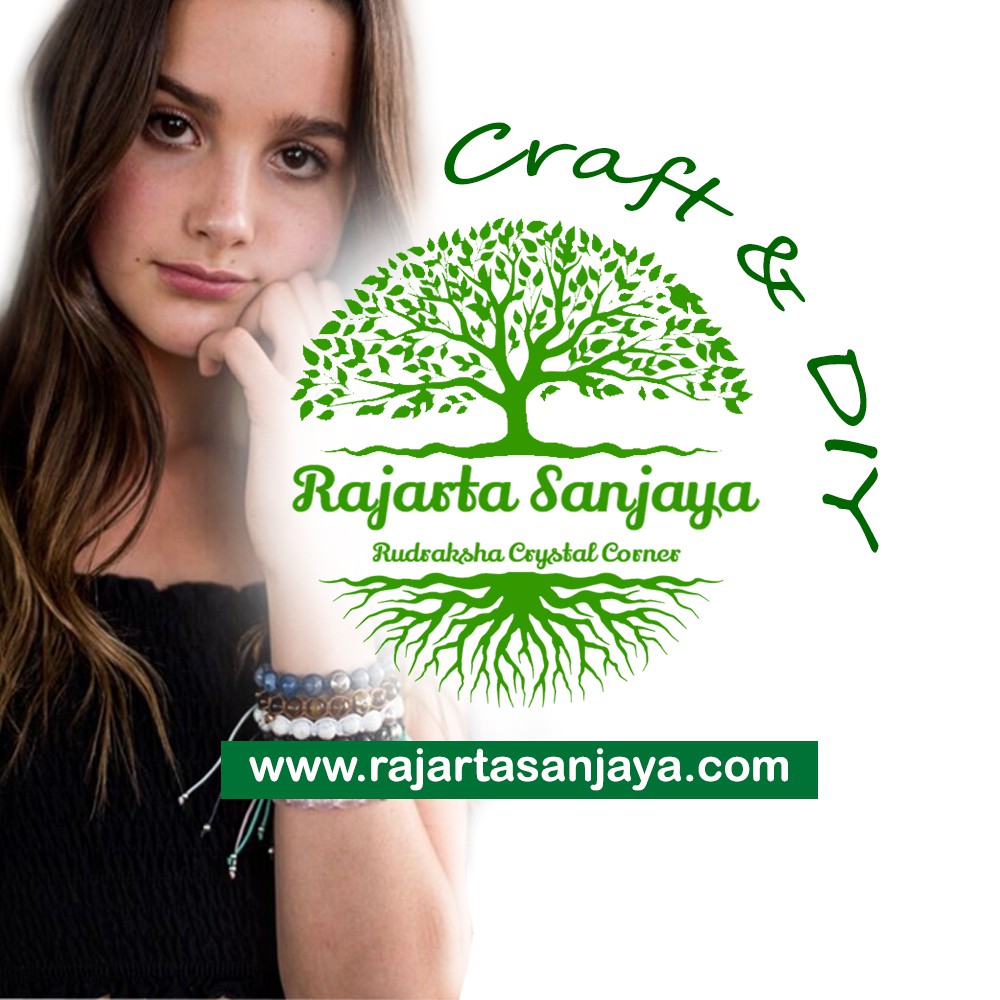 Original Handmade Gelang Rajarta Anyam Tali Macrame Batu Giok