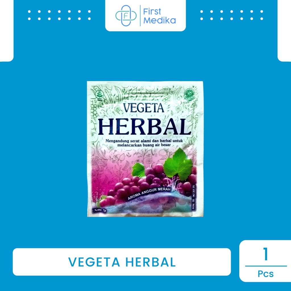 Vegeta Herbal Aroma Anggur Merah / Minuman Serat / Obat Pelancar Bab