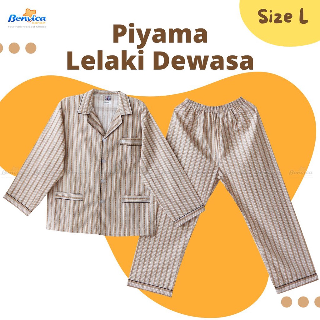 BAJU TIDUR PIYAMA LAKI-LAKI DEWASA L SWAN