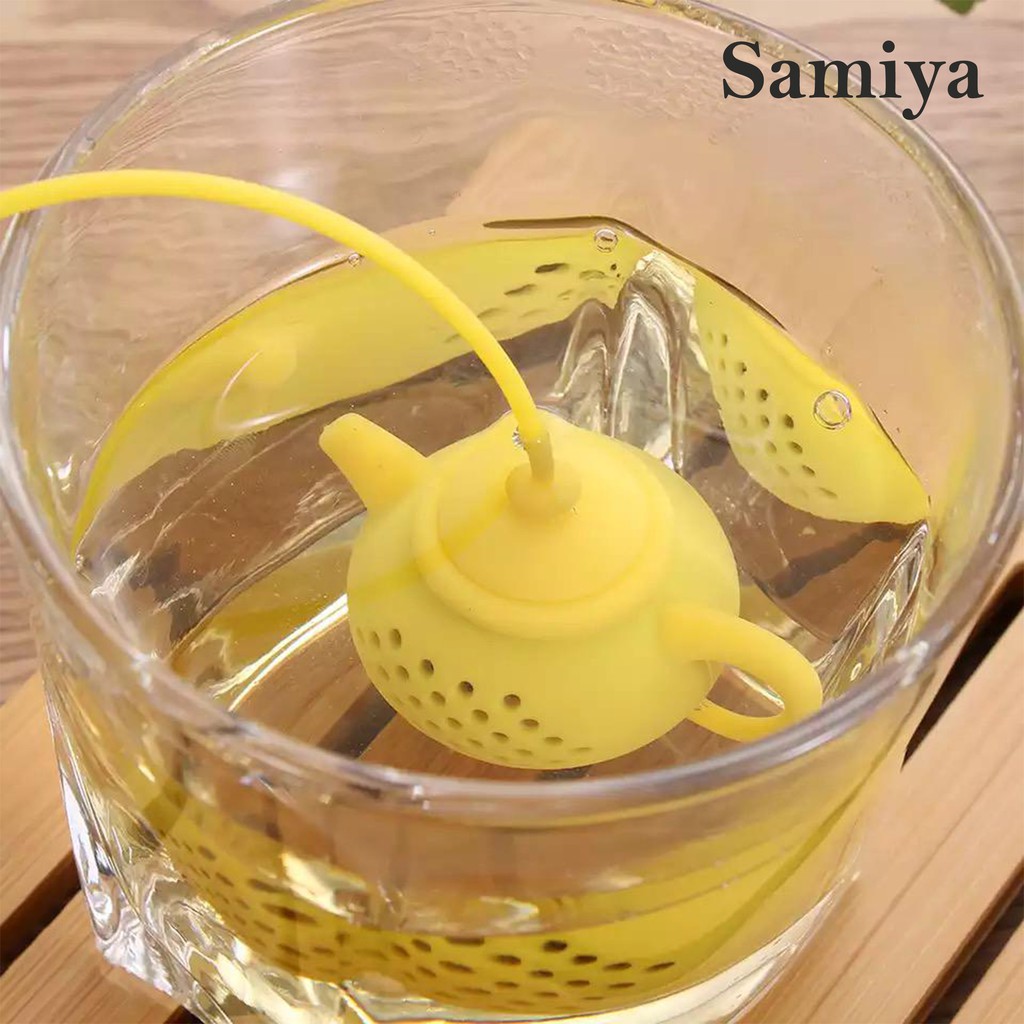 saringan teh silikon / silicone tea bag filter infuse strainer / cute silicone teapot infuser