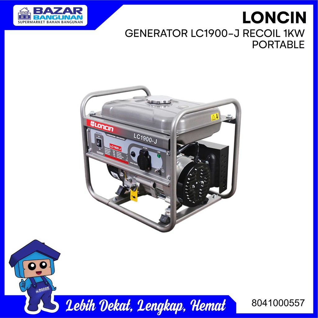 Loncin - Mesin Genset Generator Listrik Bensin Lc 1900 J Lc1900J 1000 W