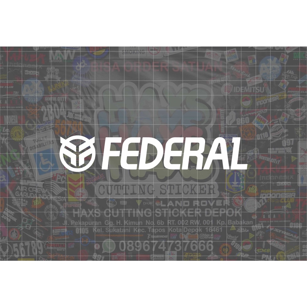 Cutting Sticker Decal Federal Sepeda Ukuran 10 Cm