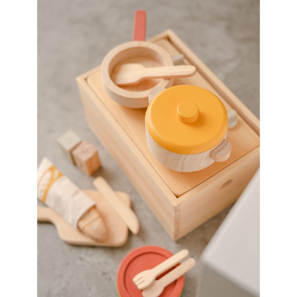 LETTERINPINE - COOKWARE SET / Mainan Kayu Masak-Masakan