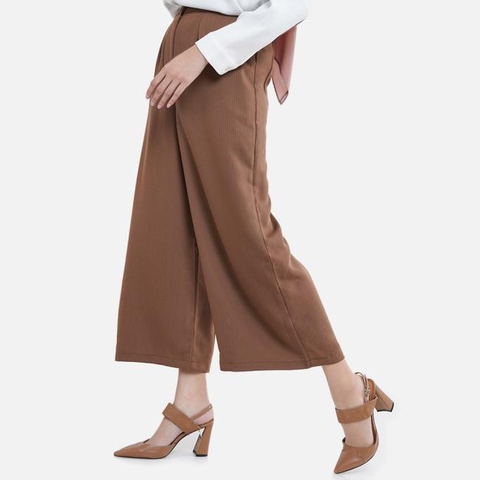 Queensland Celana Bahan Kulot Wanita Panjang A05860Q Coklat _Termurah?Promo
