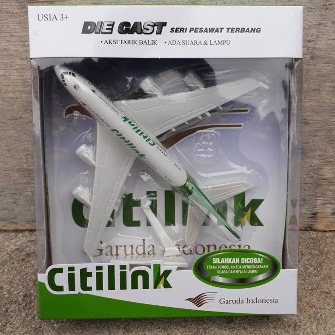 Diecast Pesawat Citilink A380 - Miniatur Replika Diecast Plane