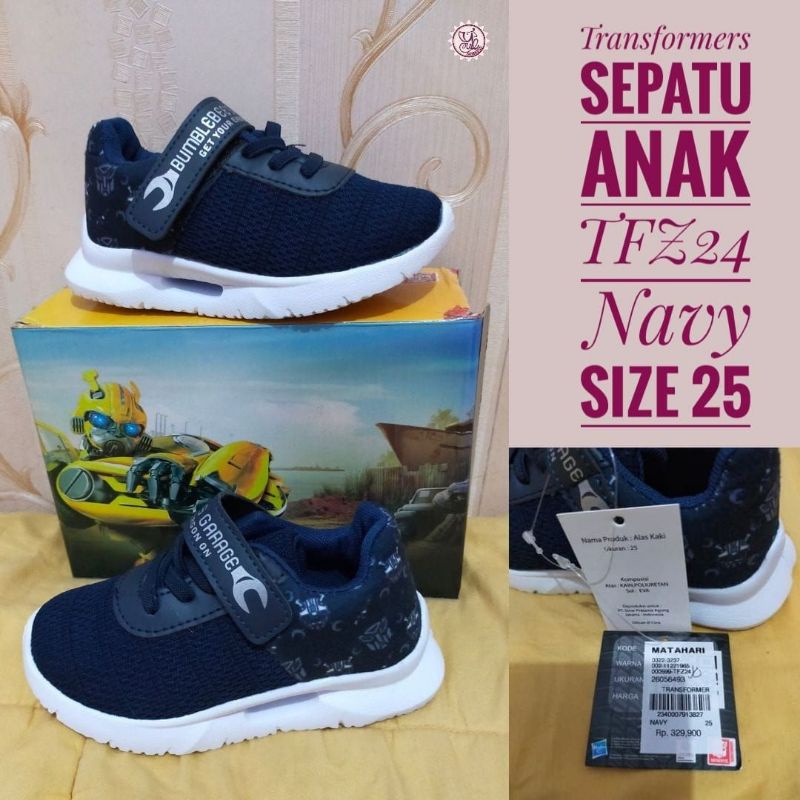 Sepatu anak cowok 1-2 th Transformers branded matahari