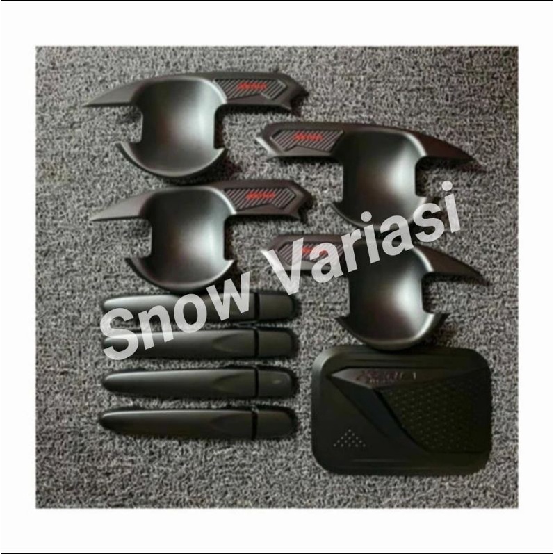 PAKET OUTER+COVER HANDLE+TANK COVER HITAM XENIA 2019-2021