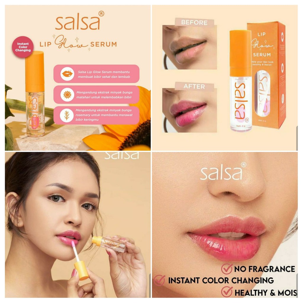 SALSA LIP GLOW SERUM LIPPIE LIPGLOSS VITAMIN SERUM BIBIR BPOM ORIGINAL