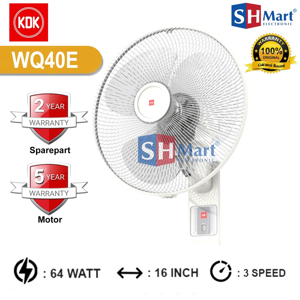 KIPAS ANGIN DINDING KDK WQ-40E WALL FAN KDK WQ40E GARANSI RESMI