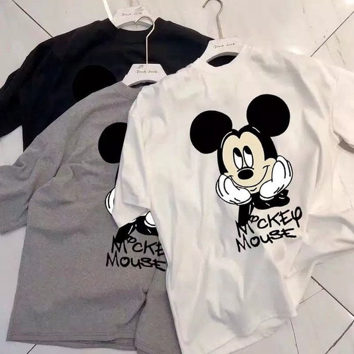 TBI Kaos Mickey Mouse Day Dreaming T-Shirt Oversized Lisa Blackpink