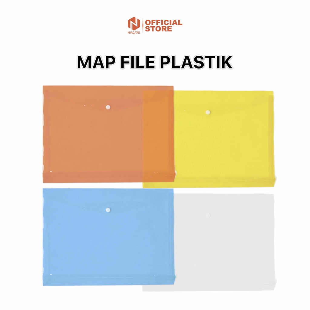 

Map Plastik / Map File / Map Folder File Plastik Berwarna Dengan Kancing Folio