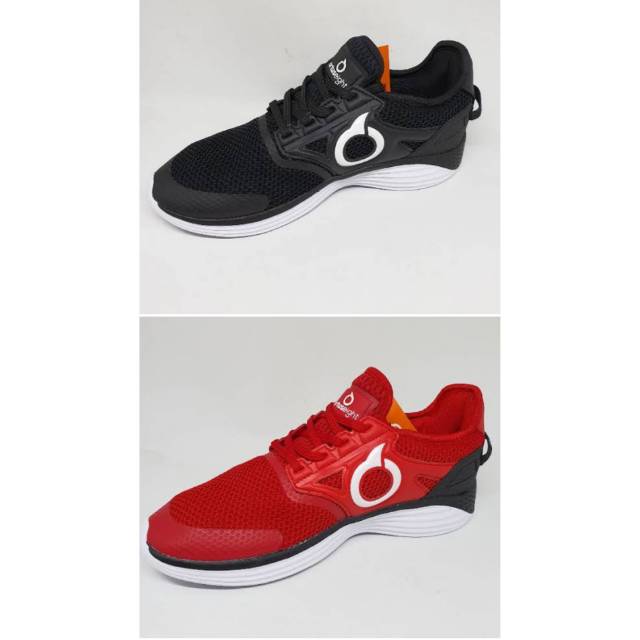 ortuseight sepatu running manzana merah dan hitam