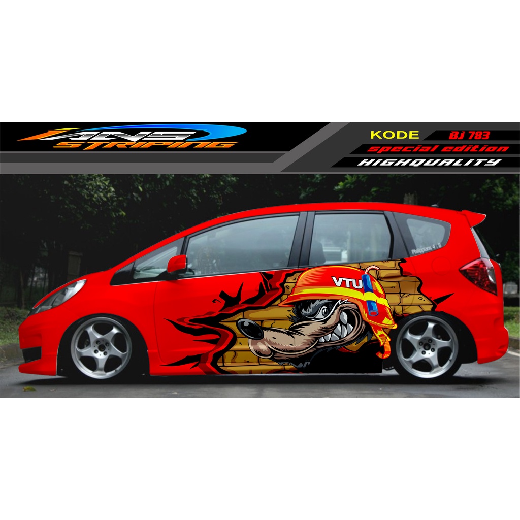 STICKER MOBIL JAZZ BRIO AVANZA SIGRA YARIS / STIKER VARIASI MOBIL / MODIF STICKER MOBIL