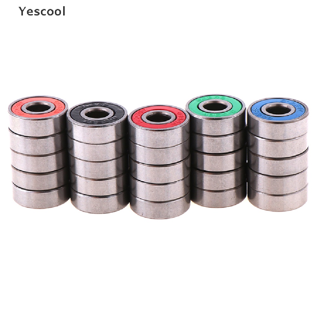 Yescool 5Pcs ABEC-9 608RS Bearing Roda roller Untuk skateboard / Skuter