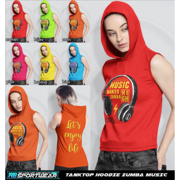 tanktop hoodee zumba ab sportwear