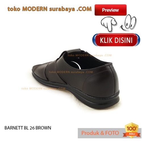 BARNETT BL 26 BROWN sepatu sandal casual sopan pria flip flop