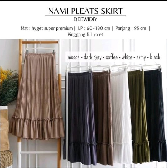 D-126 ROK SKIRT PLISKET CLARA/ROK/MUSLIM/MAYUNG/FASHION WANITA /PLISKET LIDI TERLARIS TERMURAH