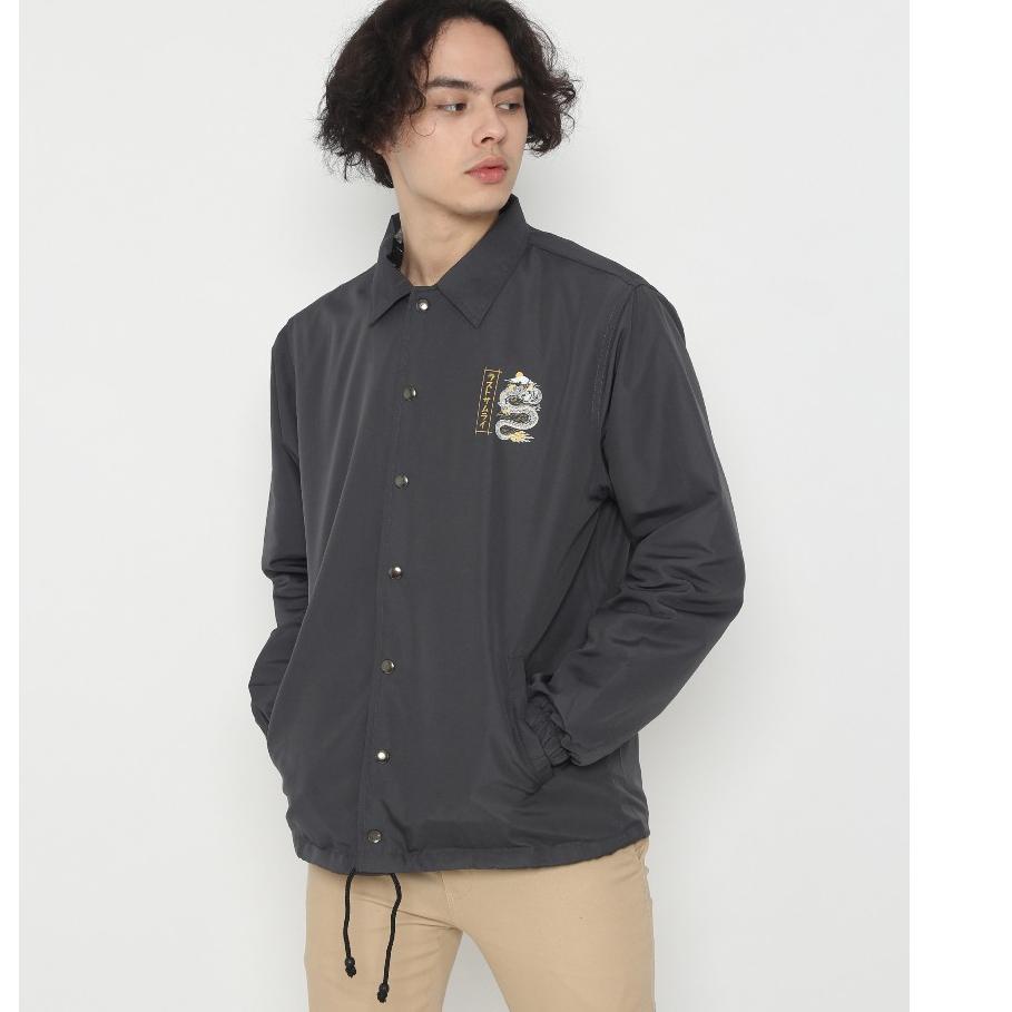 LANGSUNG ATC.. Jaket Coach ERIGO Pria Dan Wanita / ERIGO Coach Jacket Art Of Peace Dark Grey /Jaket