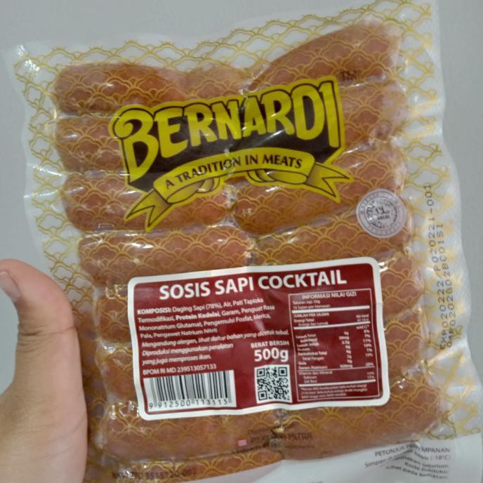 

Bernardi Sosis Coctail Sapi 500Gram Termurah