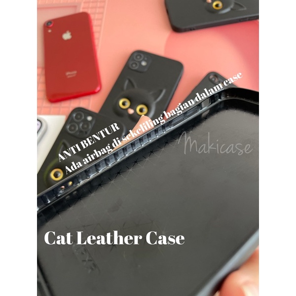 Cat Leather Case Anti Bentur
