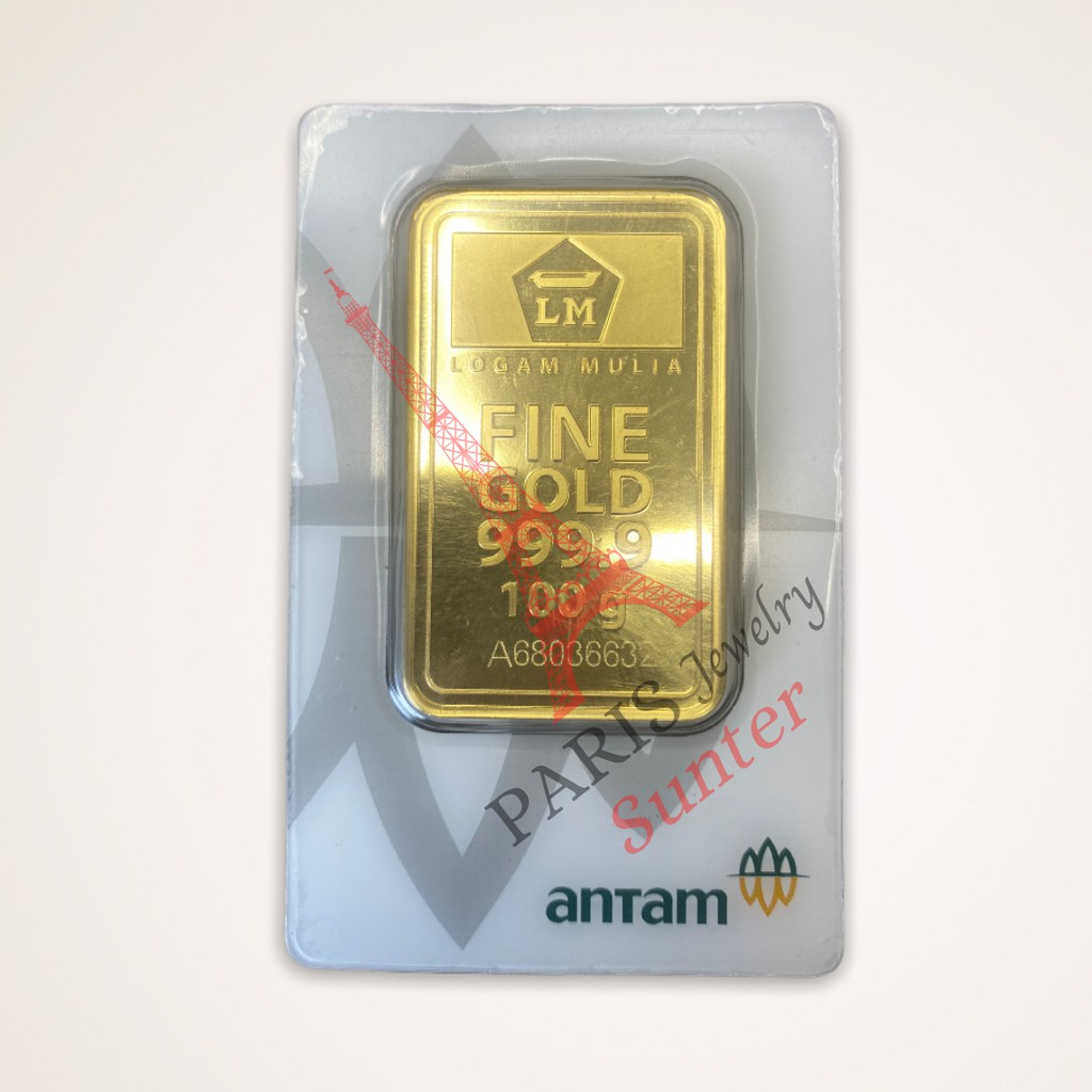Logam Mulia Antam LM Press Putih 100 GR