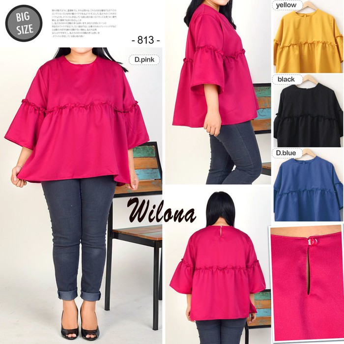 Wilona Rempel Jumbo Baju Atasan Wanita Bigsize Baju Fashion Big Size