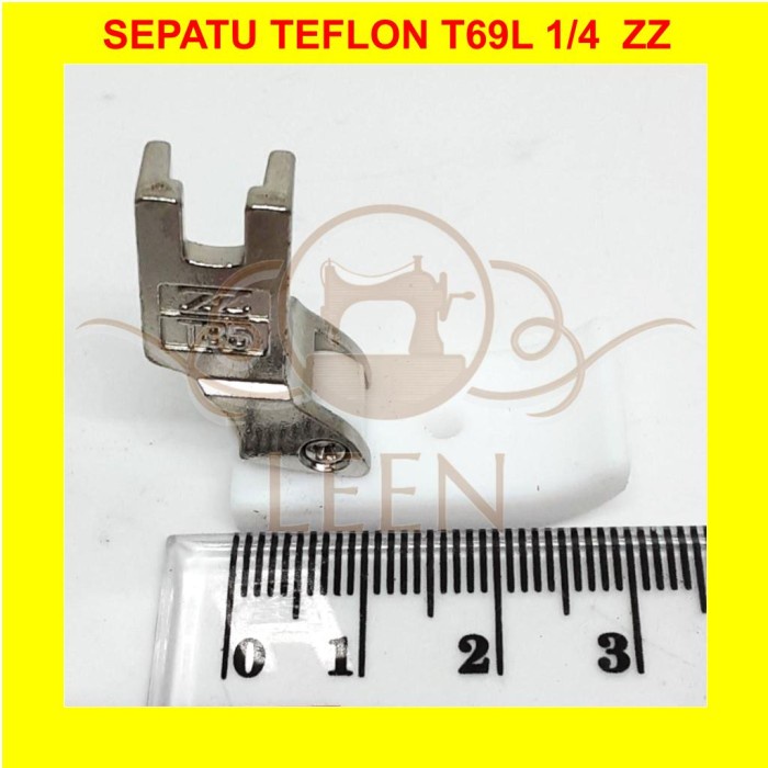 Sepatu Teflon T69L 1/4 Jeglong Kiri Piping Tali Rotan Mesin Jahit LEEN