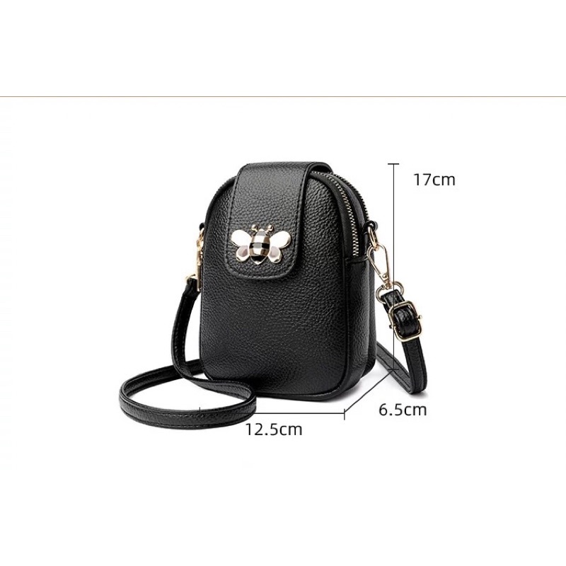 Tas Selemang Kulit Wanita Dompet Hp Cewek Mini Slingbag MK 8052