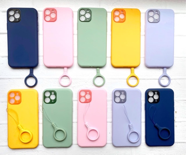 Case Iphone 6 Plus / Xs max /  11 Pro / 11 Pro Max Soft Case Warna Ring Candy