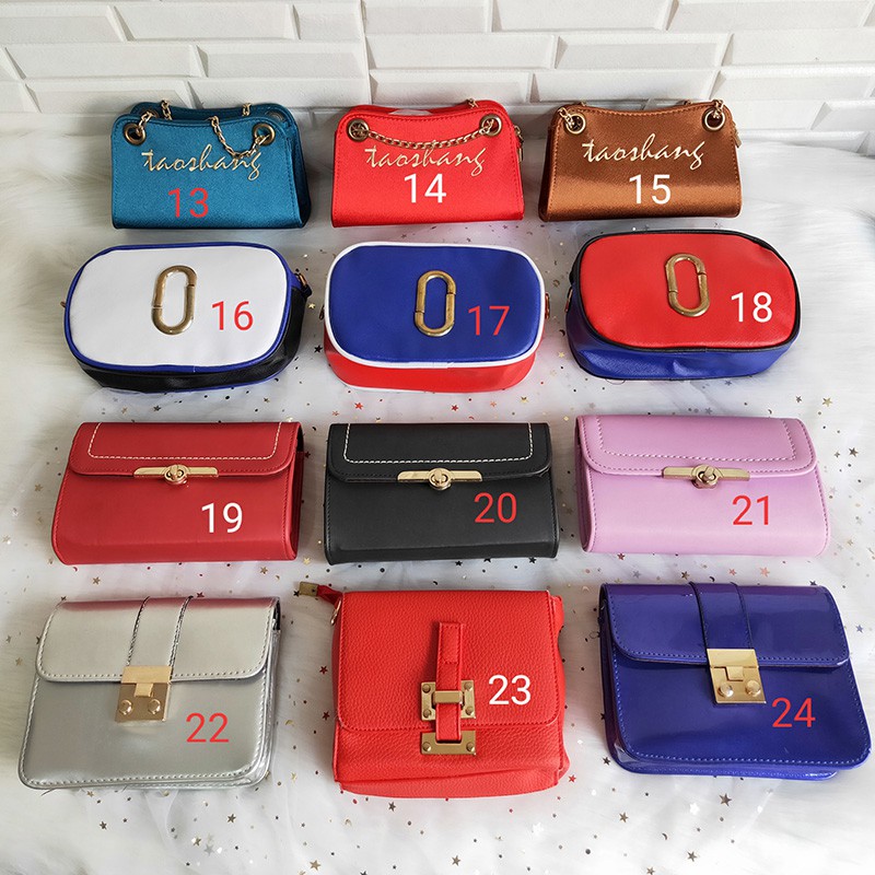 3pcs  total  99.000 tas impor wanita cewek  selempang murah  fashion slingbag kulit sintetis promo