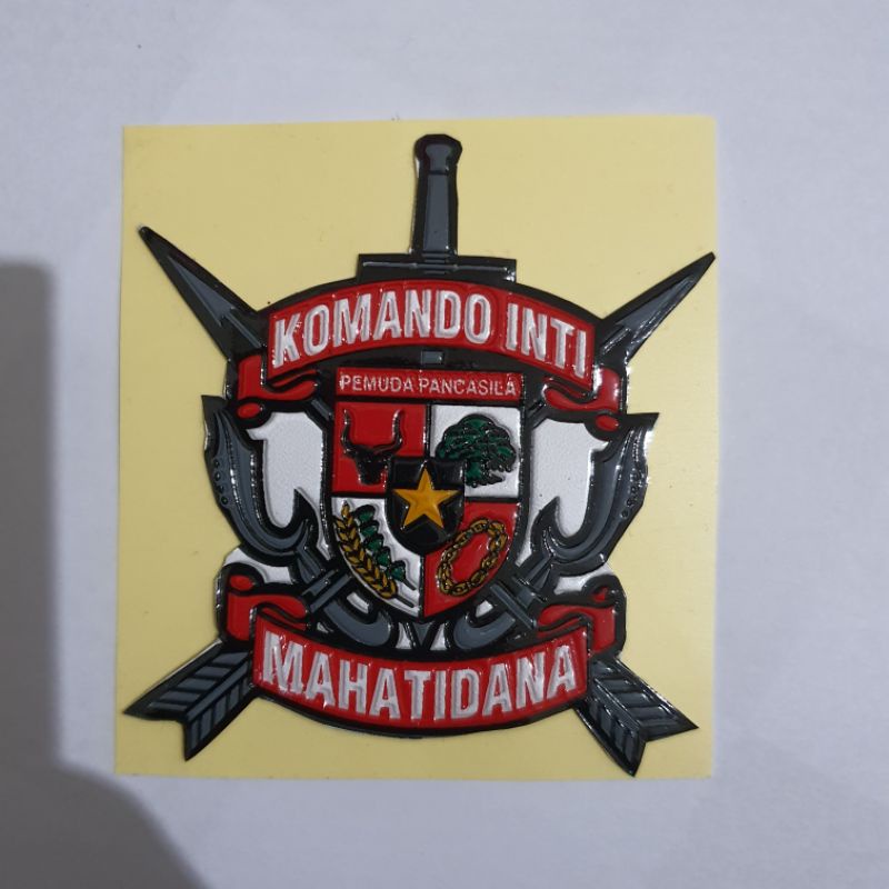 STICKER EMBOS LOGO PP (PEMUDA PANCASILA) SATU SET ISI 5/STIKER TIMBUL PP