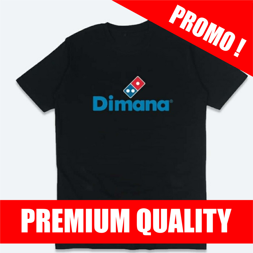 TERBATAS  KAOS BAJU PLESETAN PIZZA DOMINO DIMANA Kaos T-shirt T Shirt Baju Distro Pria Wanita Mura