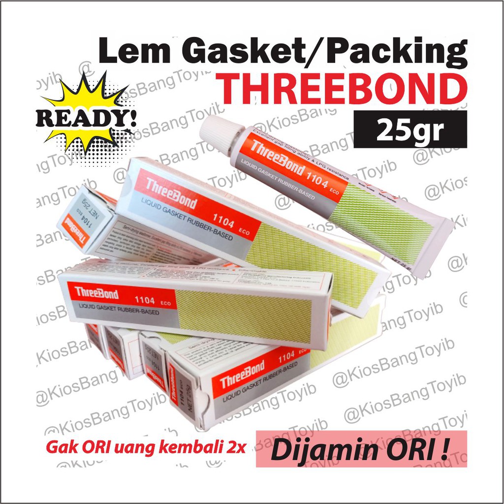 Lem Perekat Gasket Packing Paking Cair Threebond 1104 Kemasan 25gr Liquid Gasket (ORI)