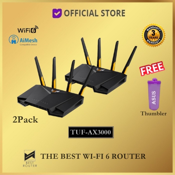 jual   asus tuf ax3000 2 pack dual band wifi 6 router tuf gaming ax3000 2pack
