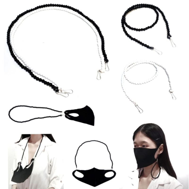 Kalung Masker Strap Mask Hanging Multifungsi Monochrome Series