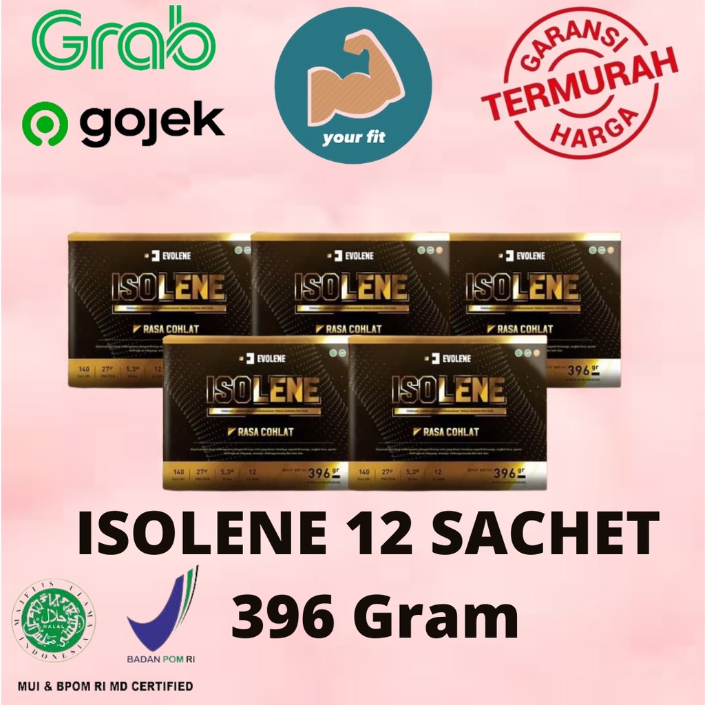 (READY) ISOLENE EVOLENE 12 SACHET 396 GRAM WHEY ISOLATE EVOWHEY PROTEIN ISOLENE