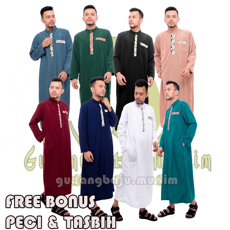 Gbm Jubah Pria Muslim Gamis Pria Batik