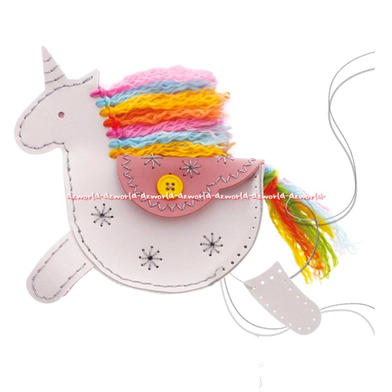 4M Kidzmaker My Unicorn Leather Pouch Kreasi Anak Membuat Dompet Kunit Kuda Poni